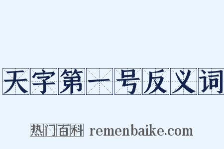 天字第一号反义词是什么意思的图片